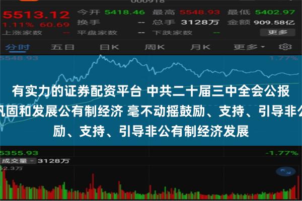 有实力的证券配资平台 中共二十届三中全会公报：要毫不动摇巩固和发展公有制经济 毫不动摇鼓励、支持、引导非公有制经济发展